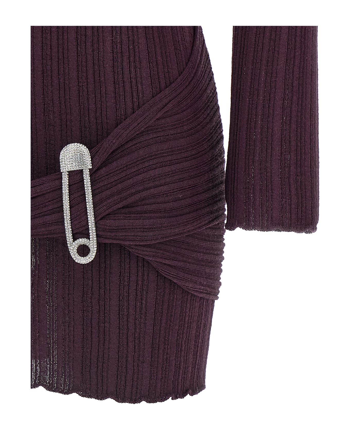 Giuseppe di Morabito Jewel Brooch Dress - Purple