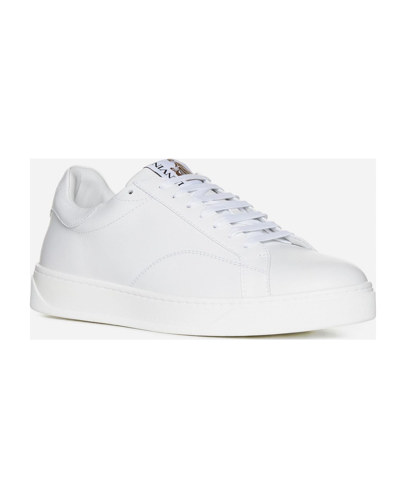 Lanvin Ddb0 Leather Sneakers - White/white