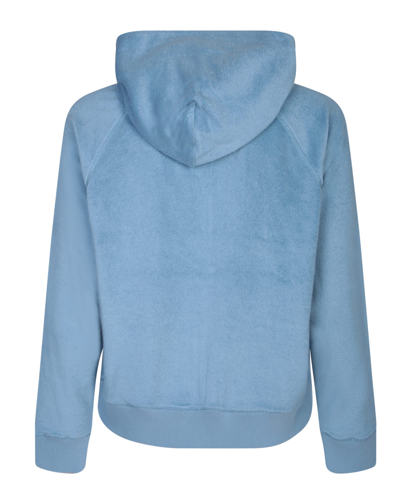 Tom Ford Terry-effect Light Blue Hoodie - Blue