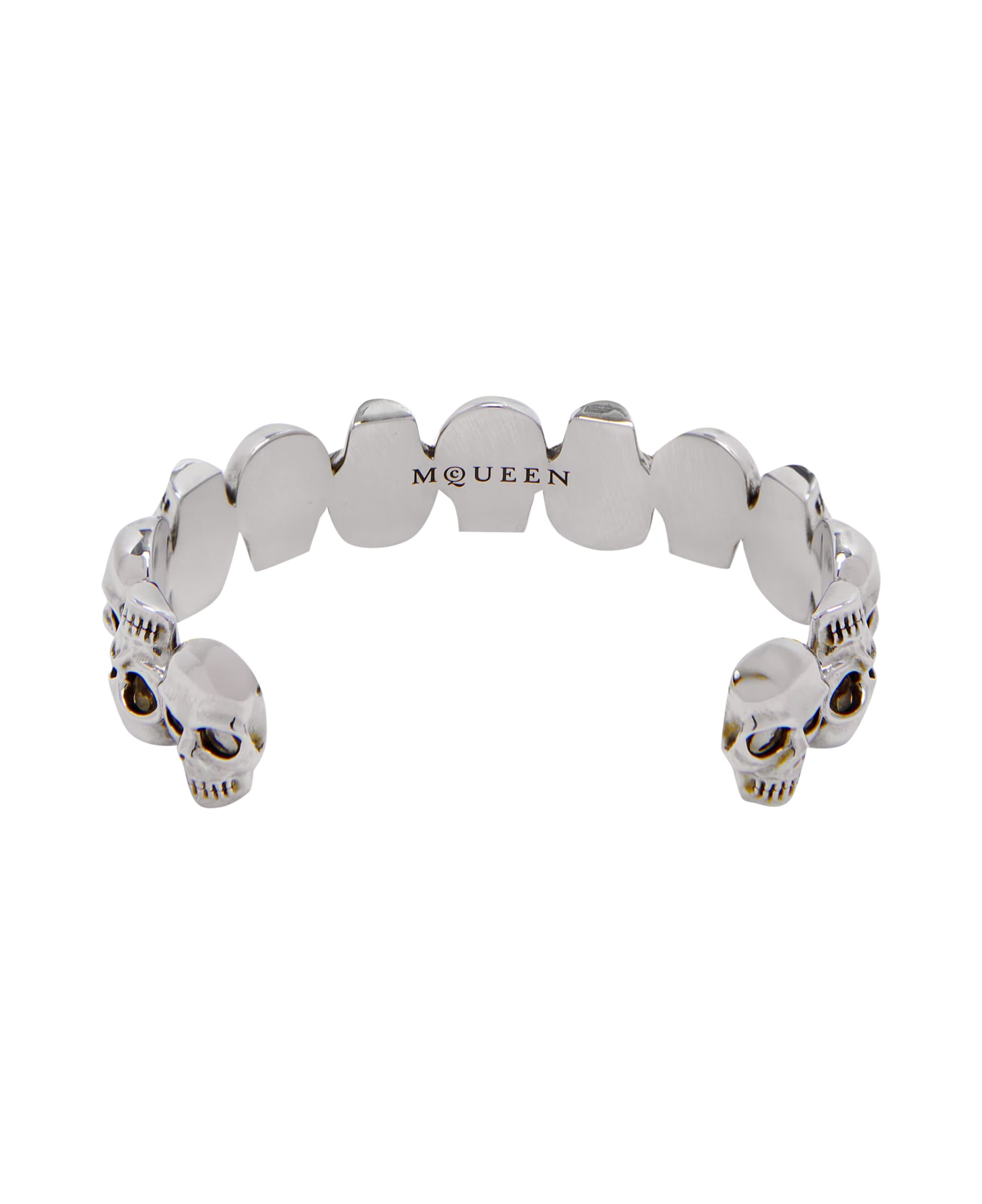 Alexander McQueen Multiskull Bangle Bracelet - Silver