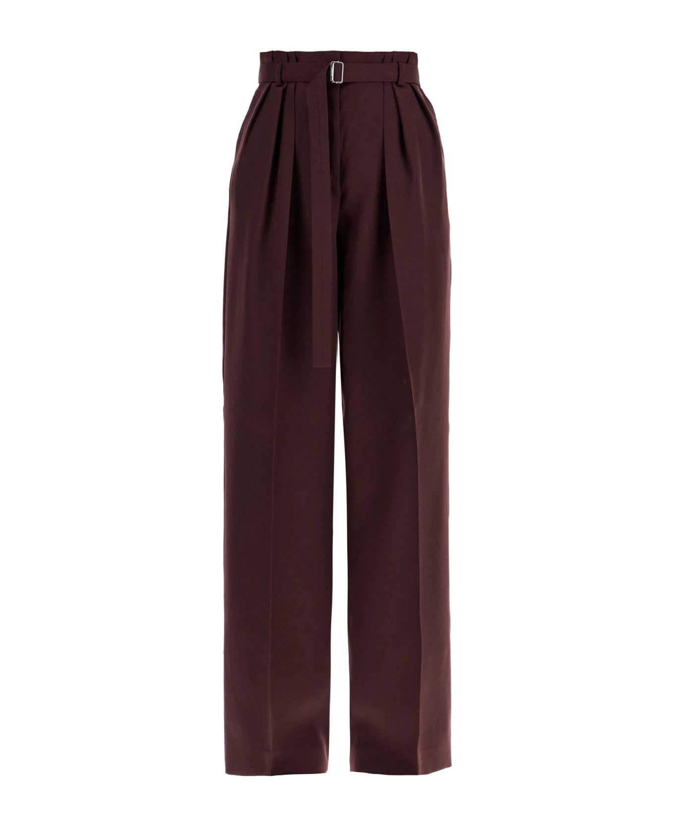 Lanvin Wide-leg Pants With Belt - BORDEAUX (Red)