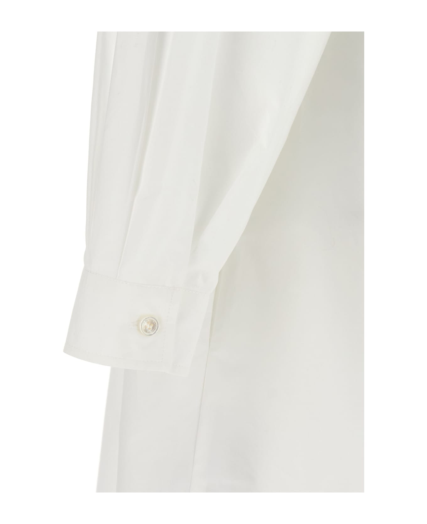 MM6 Maison Margiela 'numeric Signature' Shirt Dress - White/Black