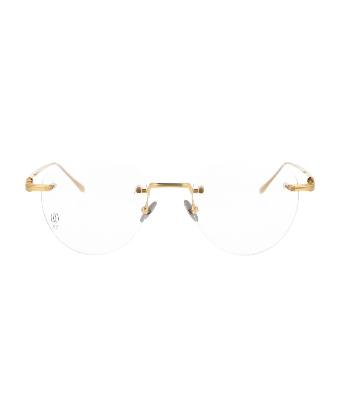 Cartier Eyewear Ct0342o Glasses - 002 GOLD GOLD TRANSPARENT