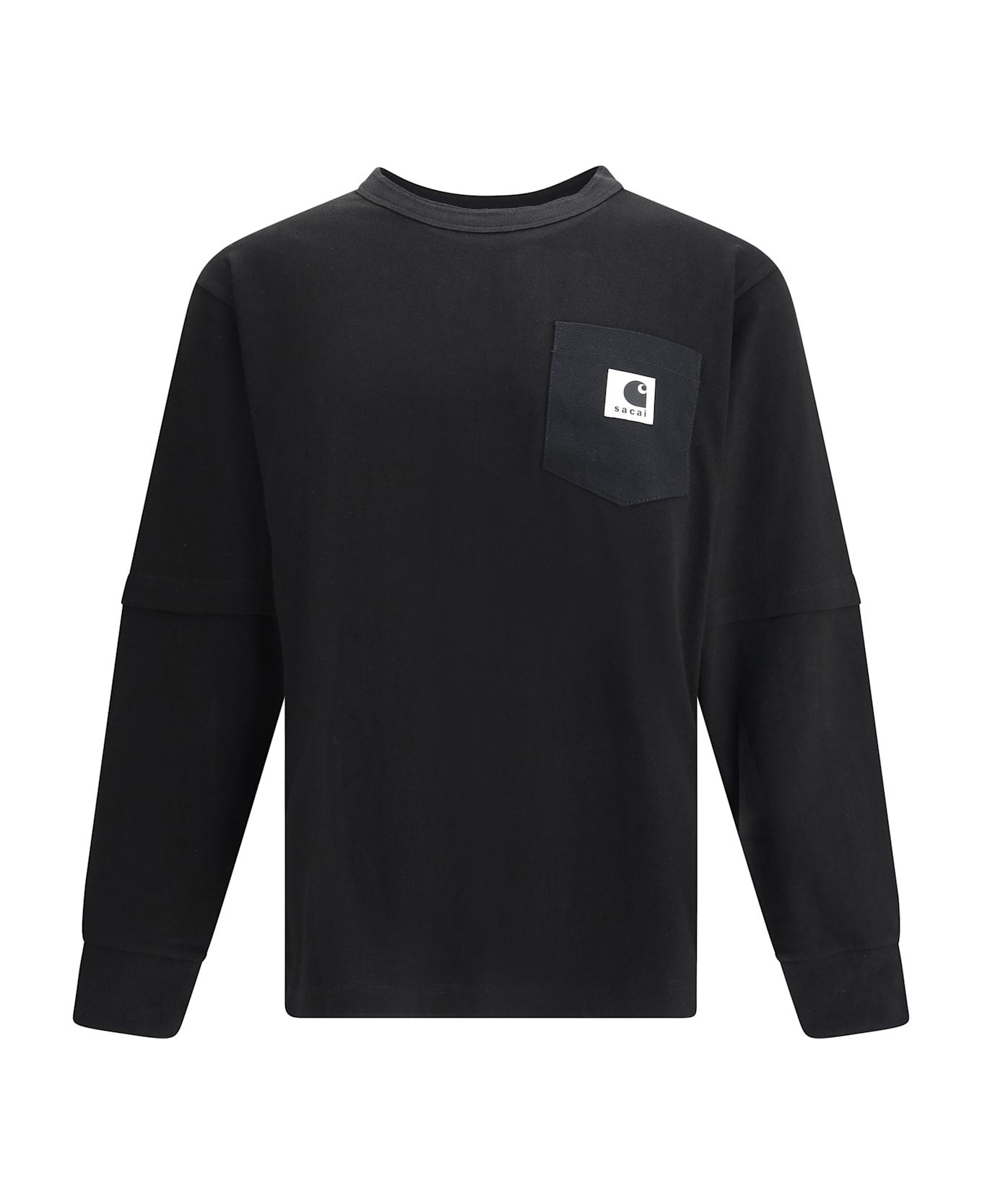 Sacai Wip Cotton Jersey L/s T-shirt By Sacai X Carhartt