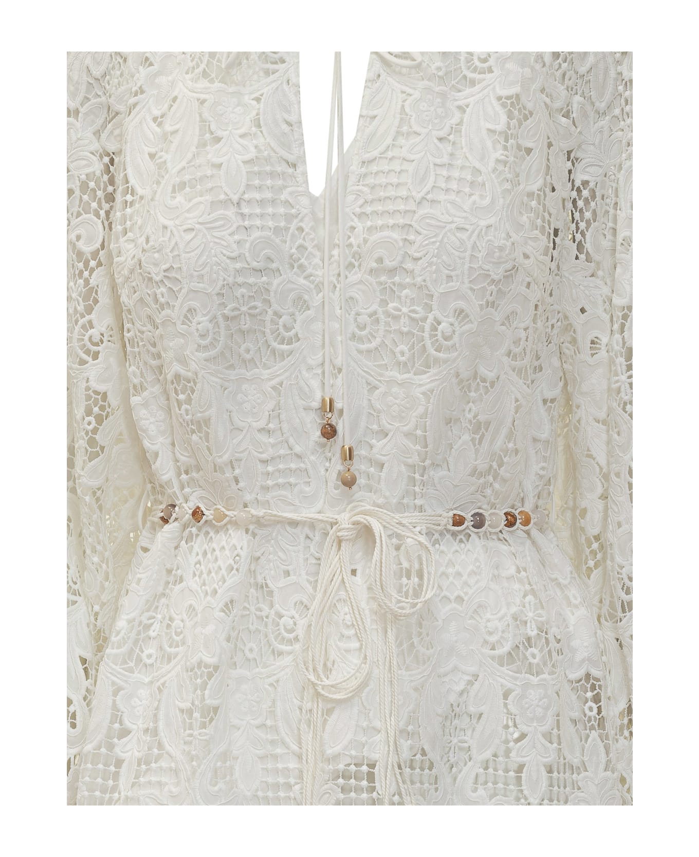 Zimmermann Coco Midi Dress - WHITE