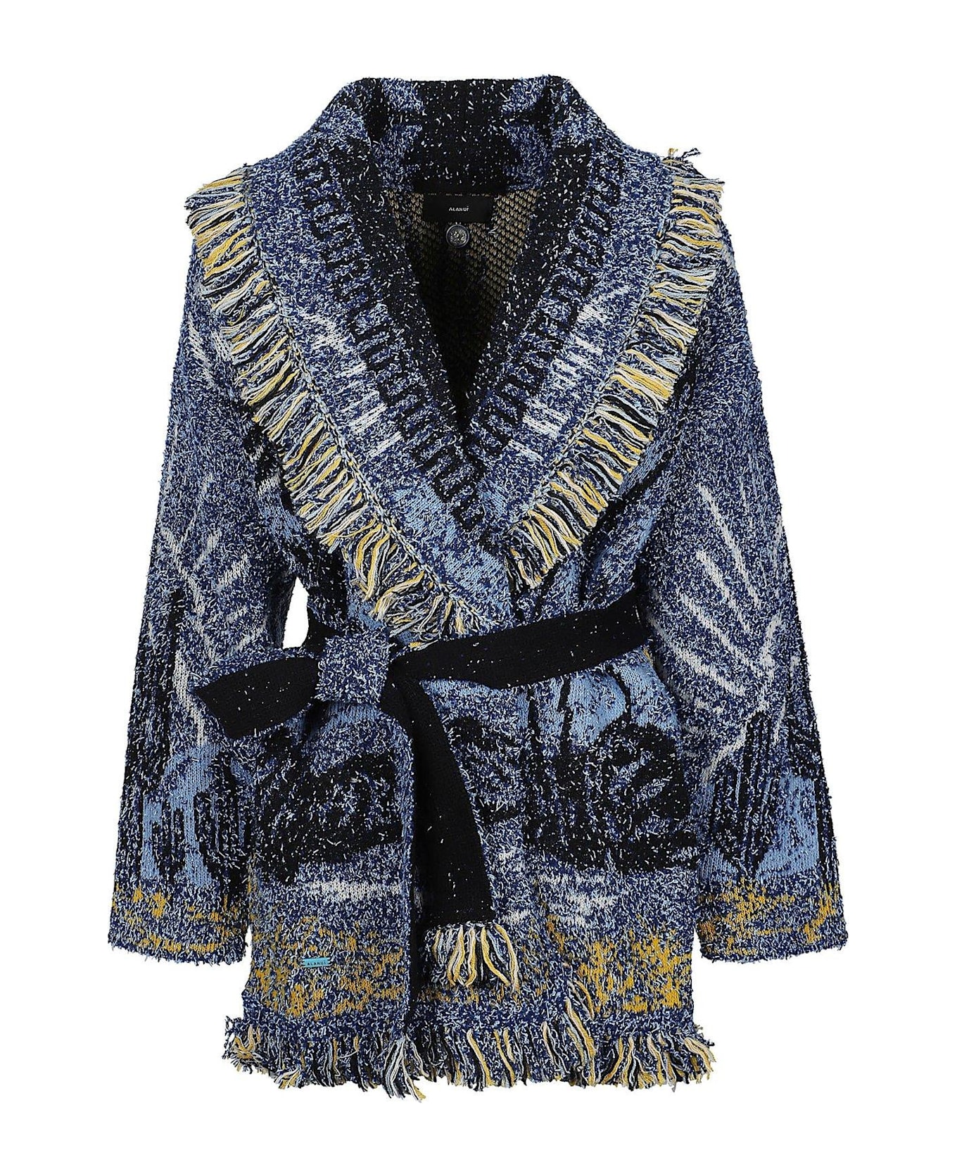 Alanui Come Gentle Night Knit Cardigan - EVENINGH BLUE/MULTICOLOR