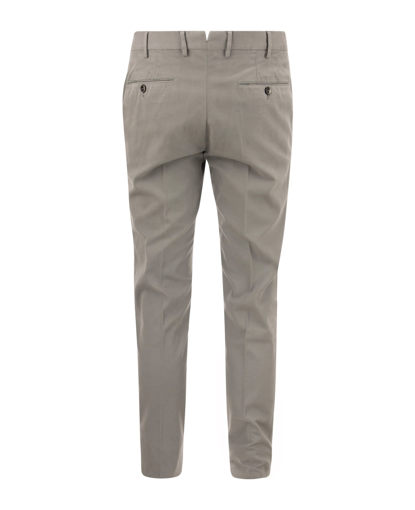 PT Torino Super Slim Cotton Trousers - Grey