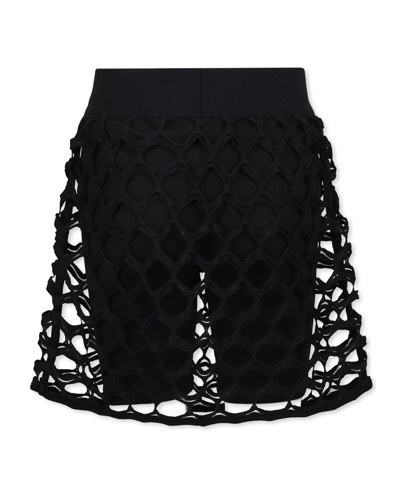DKNY Black Shorts For Girl With Logo - Black