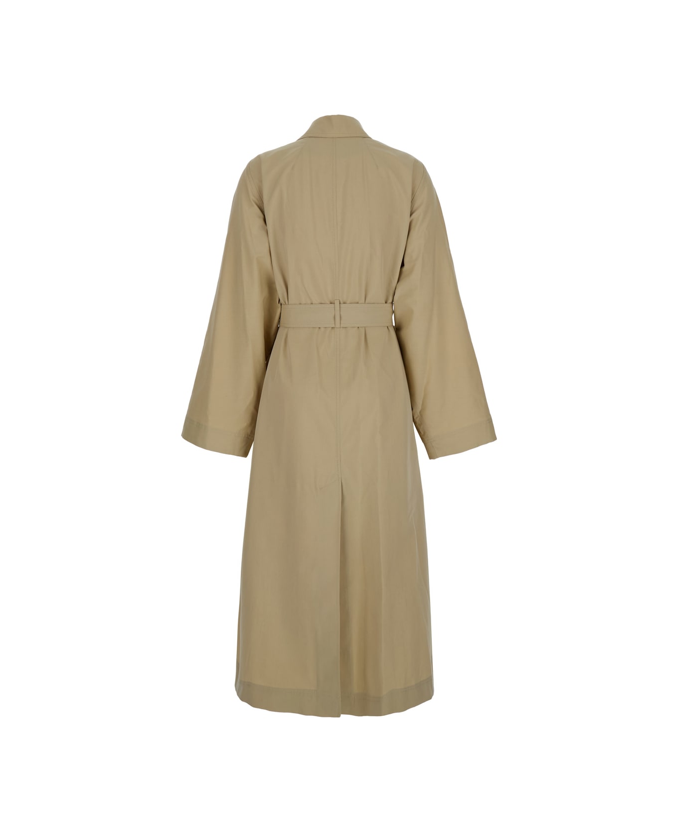 Totême Beige Trench Coat With Matching Belt In Cotton Blend Woman - Beige