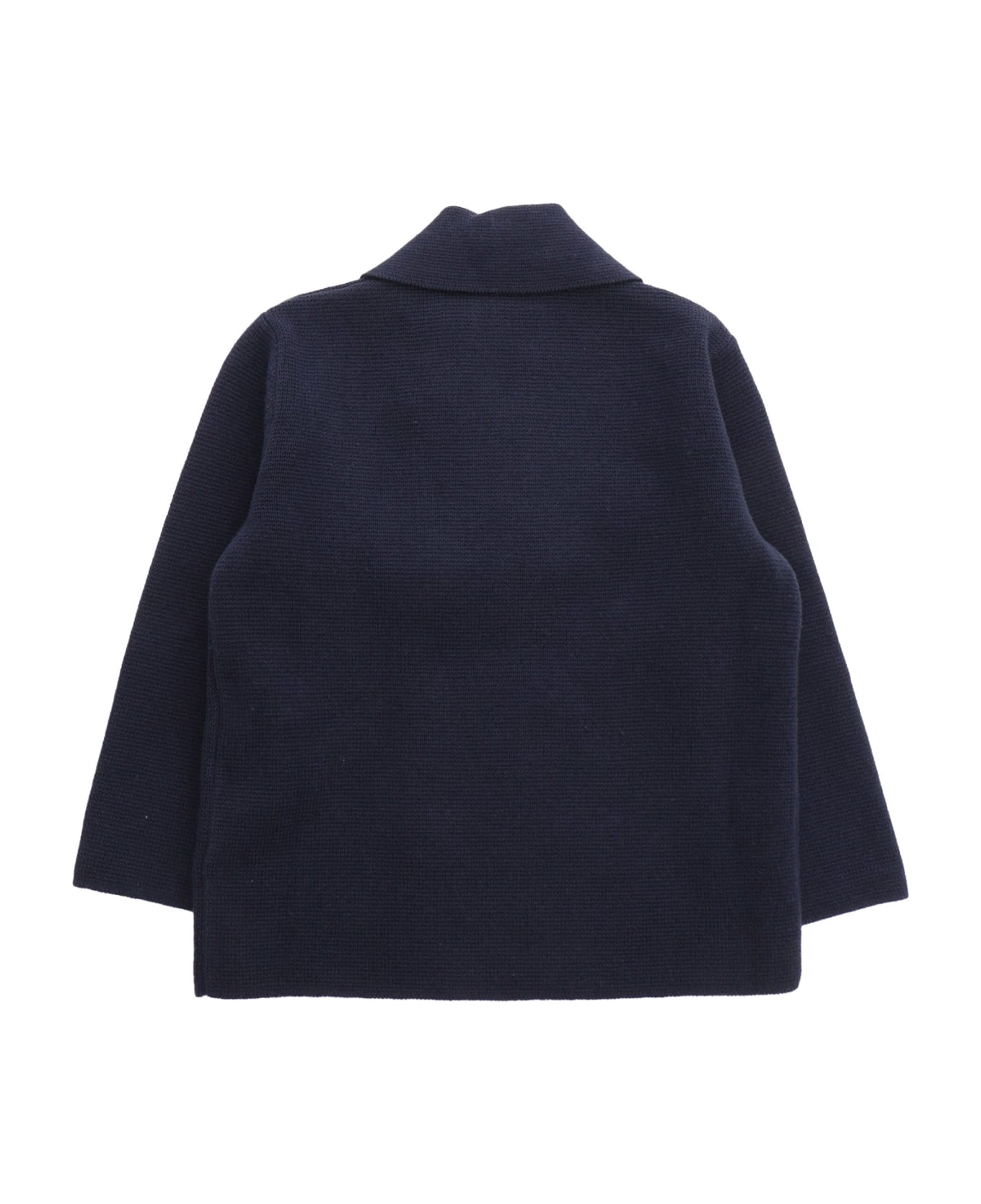 Il Gufo Double-breasted Tricot Sweater - BLUE