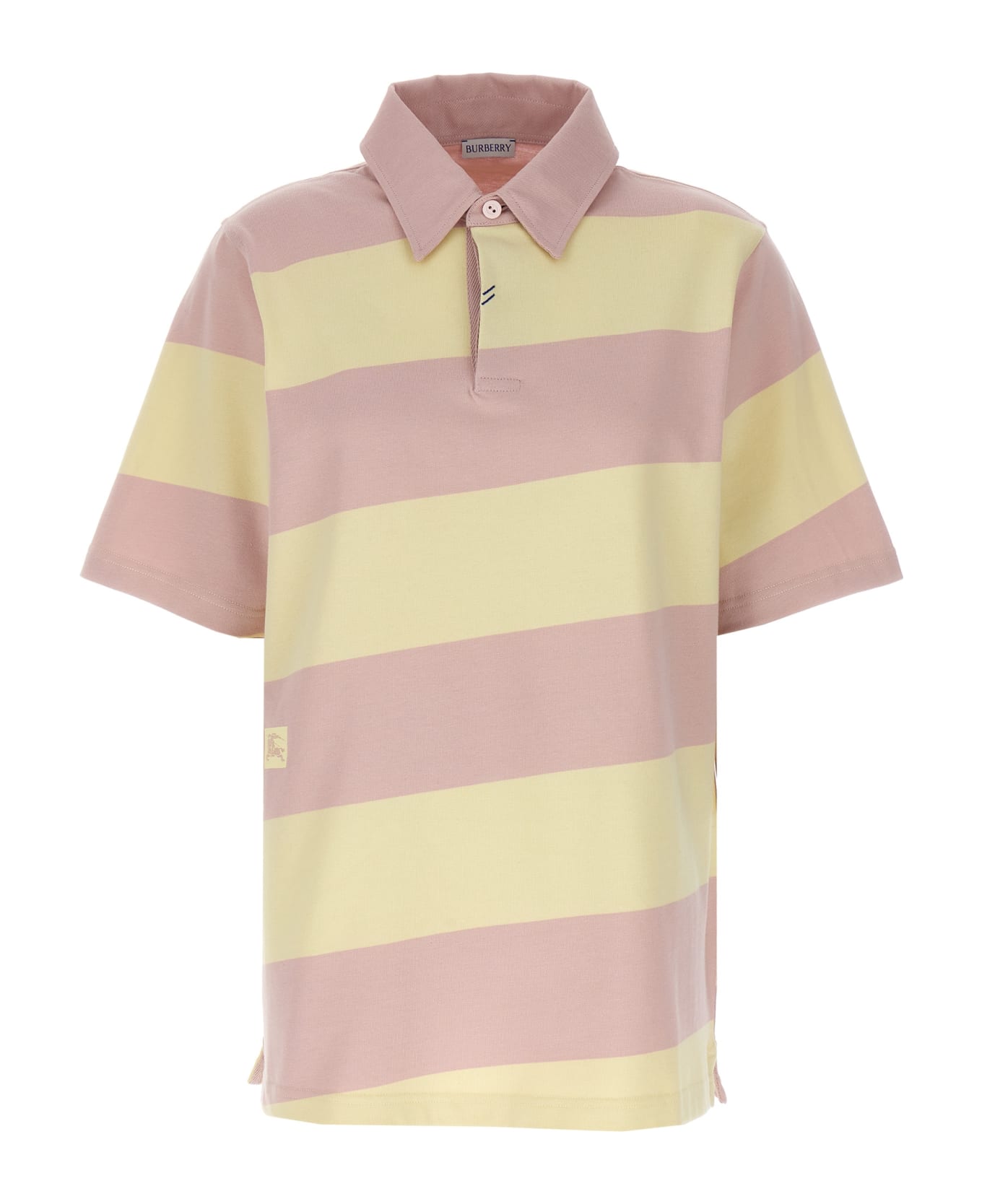 Burberry Logo Striped Polo Shirt - Multicolor