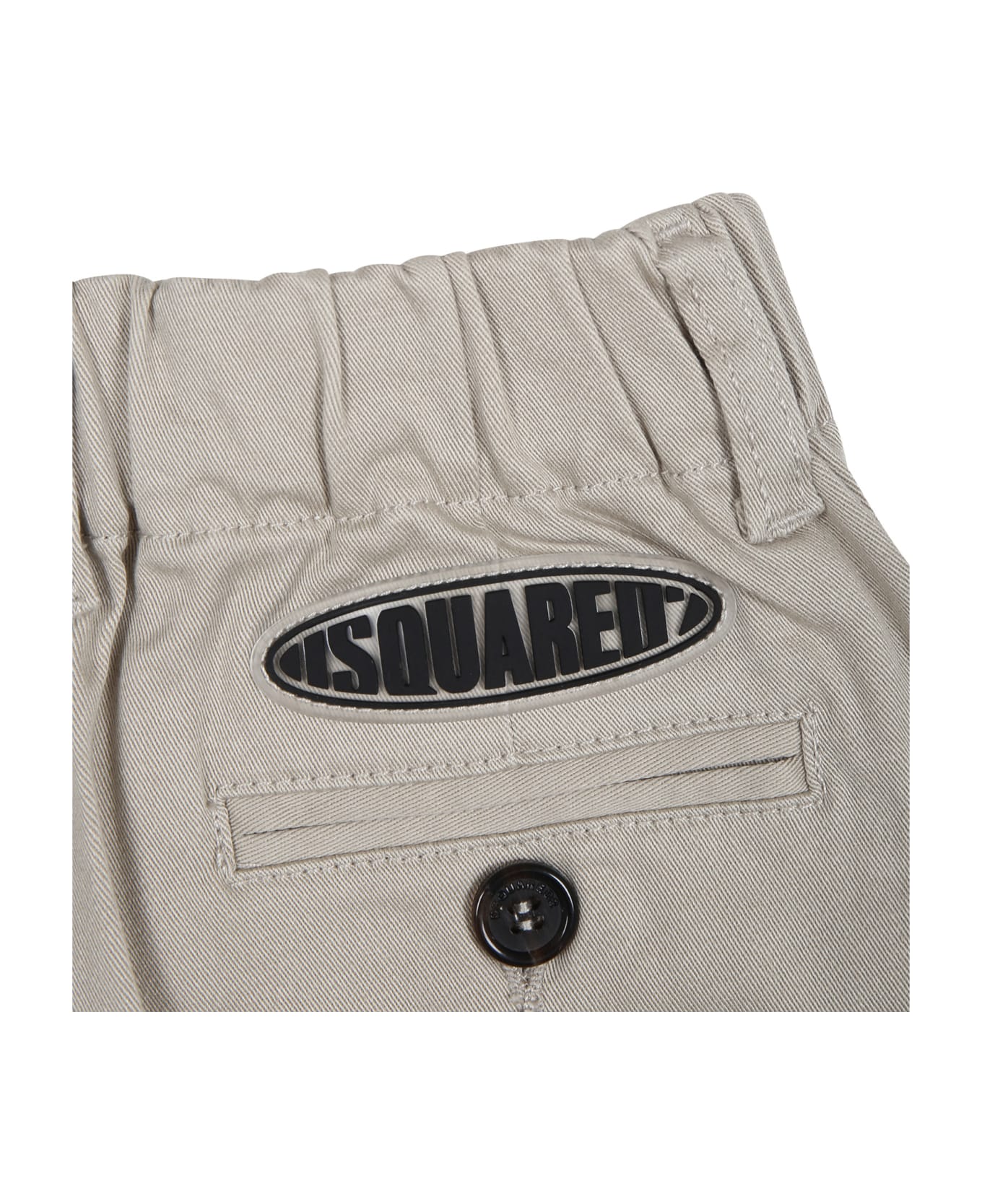 Dsquared2 Pantaloni Beige Per Neonato Con Logo - Beige