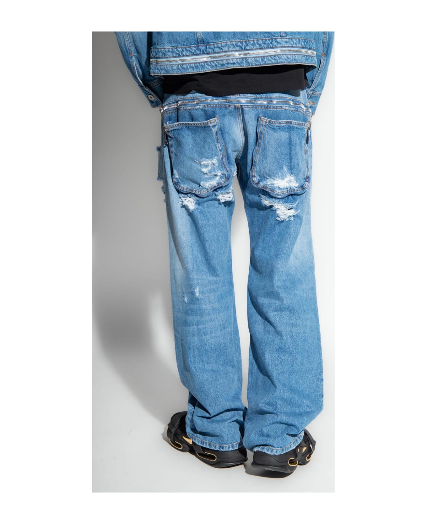 Balmain Jeans With Vintage Effect - Denim デニム