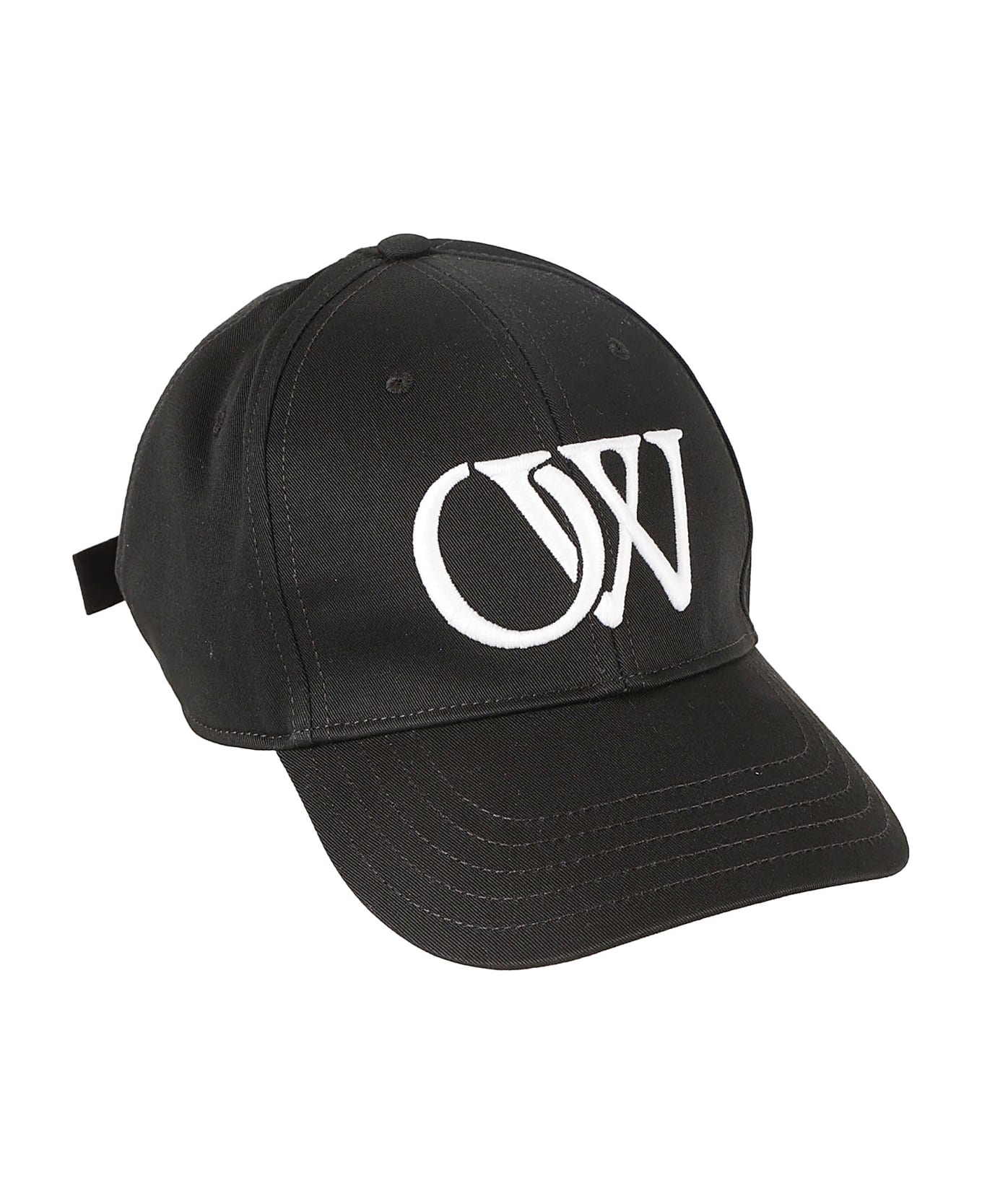 Off-White Multi Logo Baseball Cap - Black/White 帽子