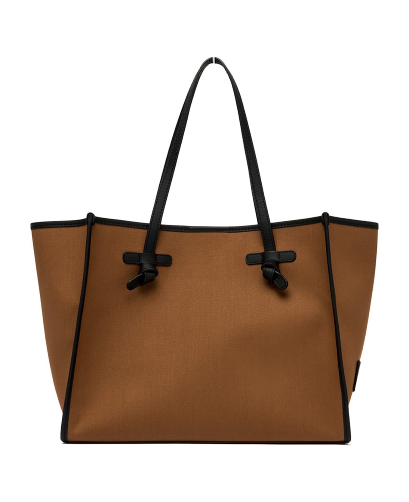 Gianni Chiarini Marcella Shopping Bag In Canvas And Leather Profiles - CUOIO-LILAC