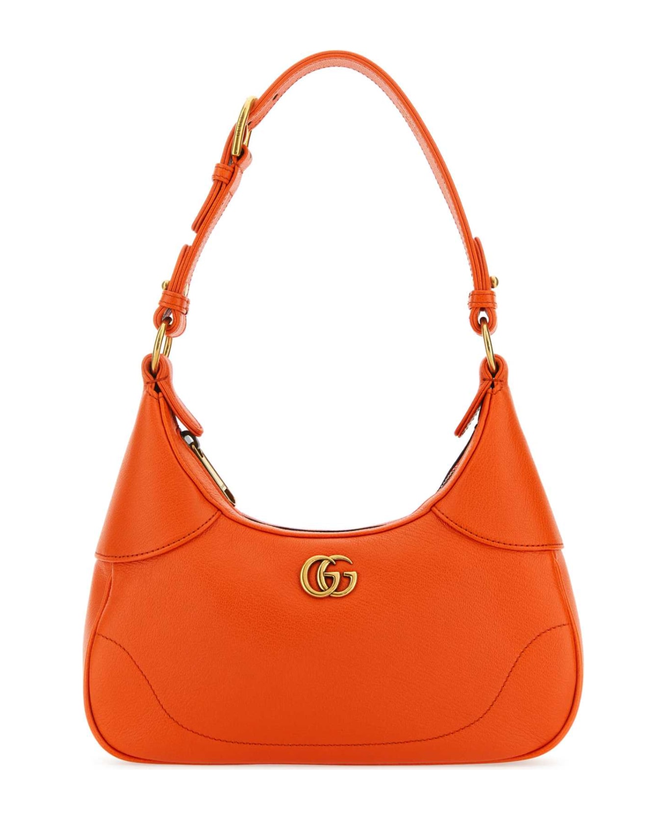 Gucci Orange Leather Small Aphrodite Handbag - DEEPORANGE