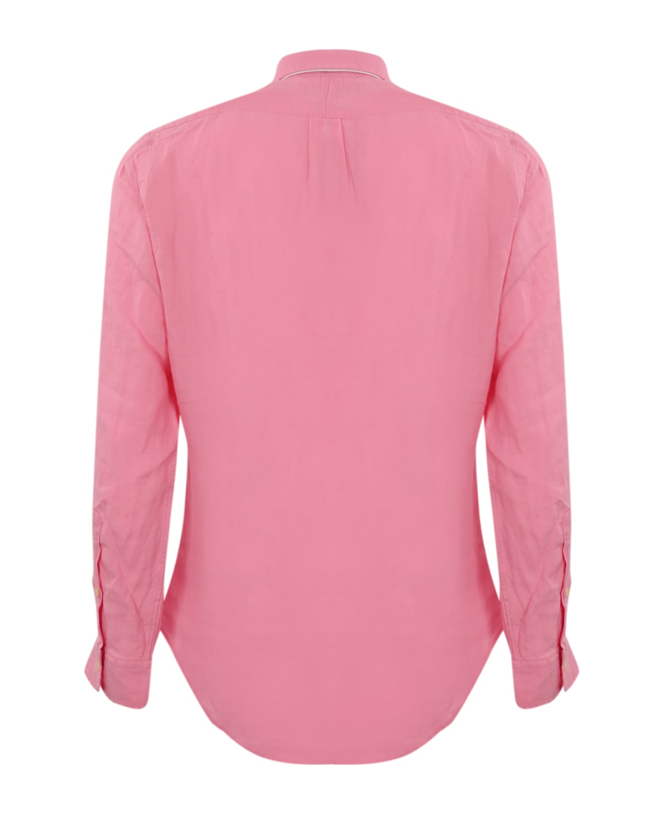 Ralph Lauren Linen Shirt With Pony Logo - Pink シャツ
