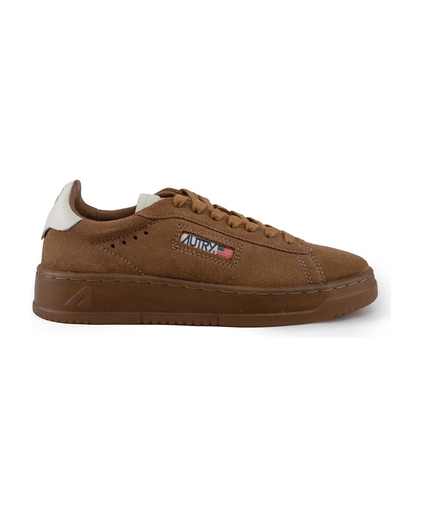 Autry Dallas Low Sneakers In Suede - Suede/leat sigaro/marsh