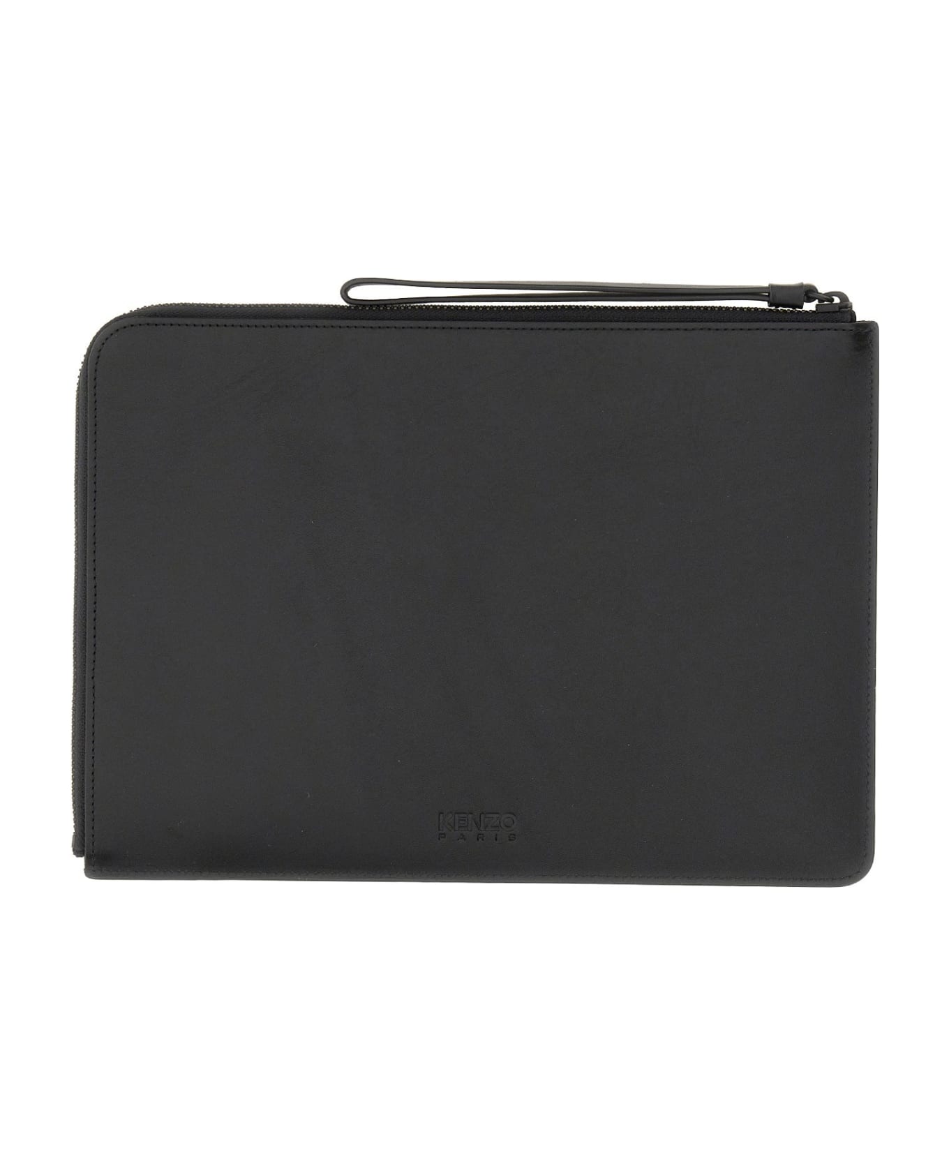 Kenzo Leather Clutch - black バッグ