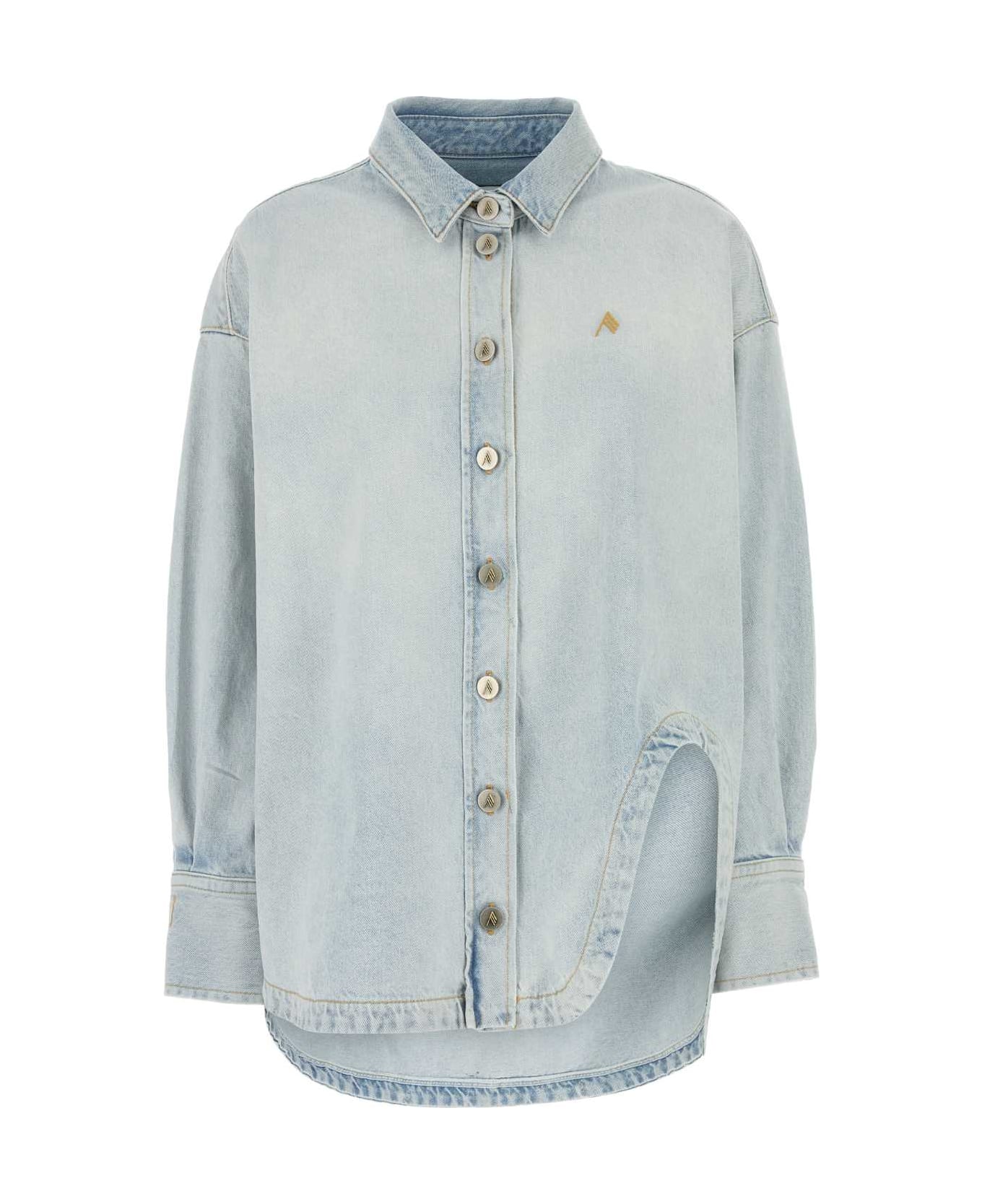 The Attico Denim Oversize Shirt - SKYBLUE