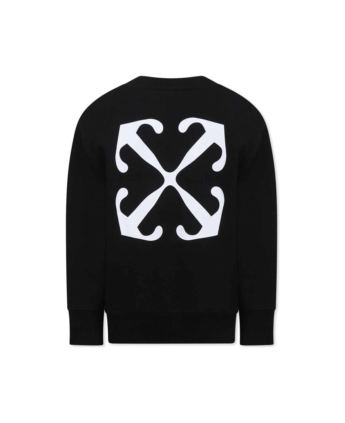 Off-White Black Sweatshirt For Boy With Logo - Black