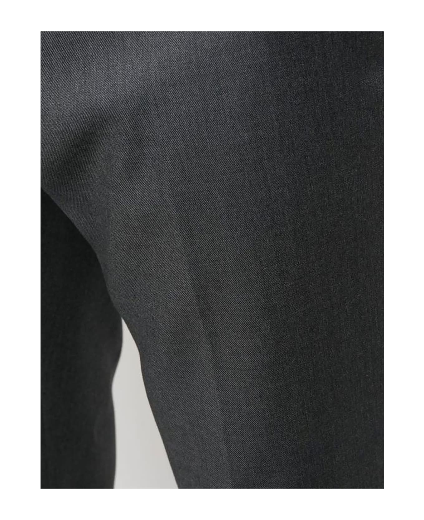 Incotex Charcoal Grey Virgin Wool Trousers