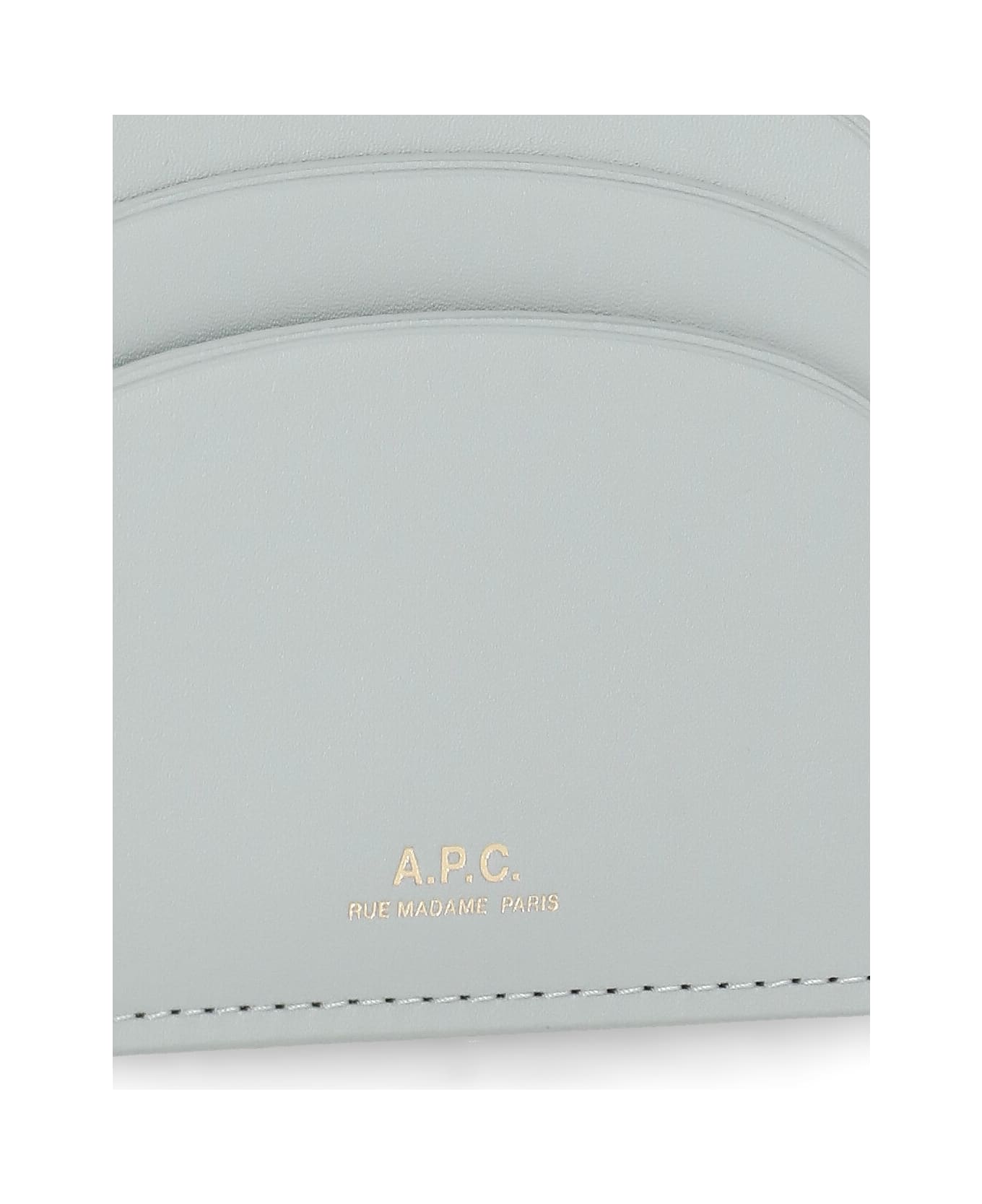 A.P.C. Demi Lune Card Holder - Grey