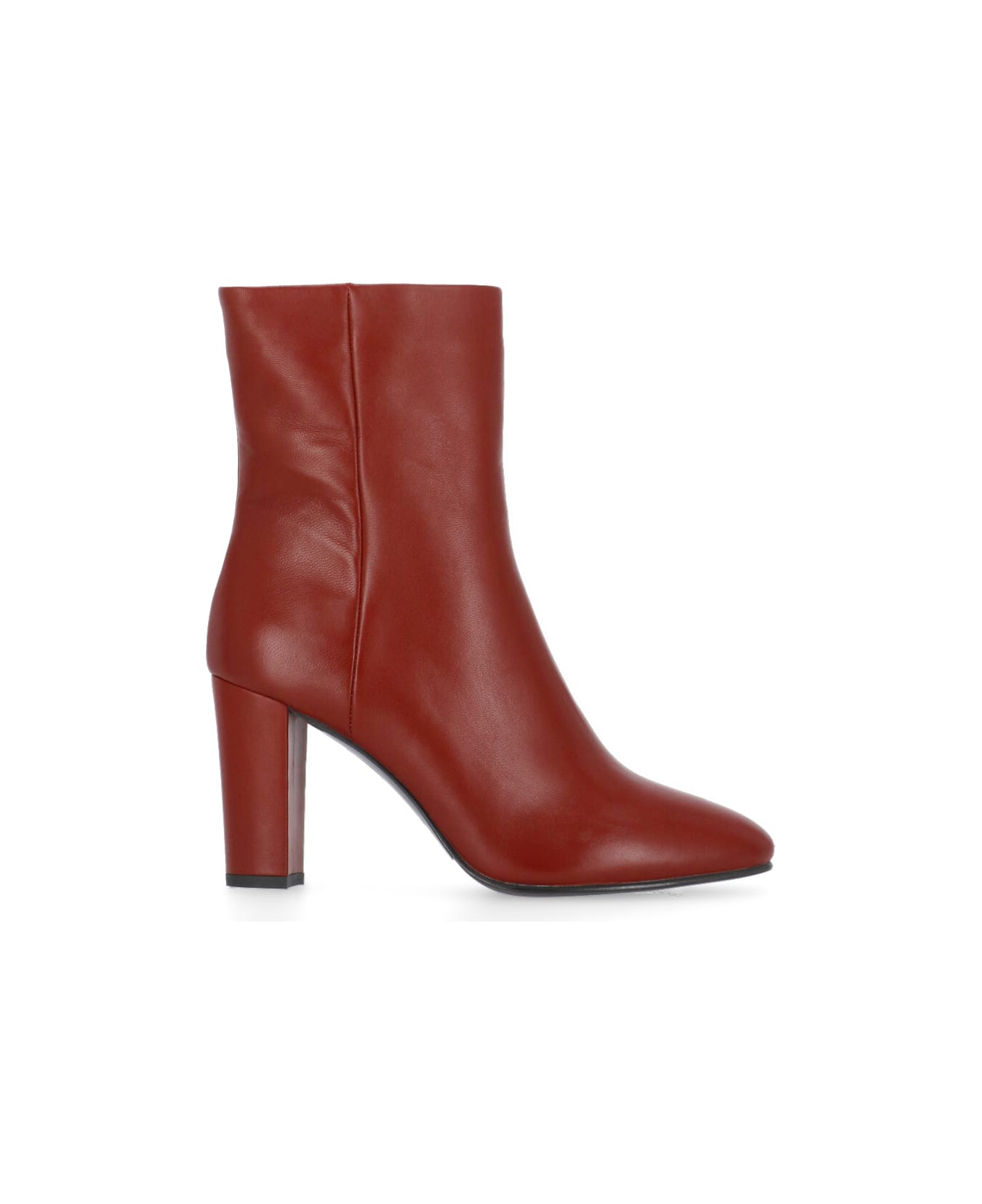 Julie Dee Leather Boots - Bordeaux