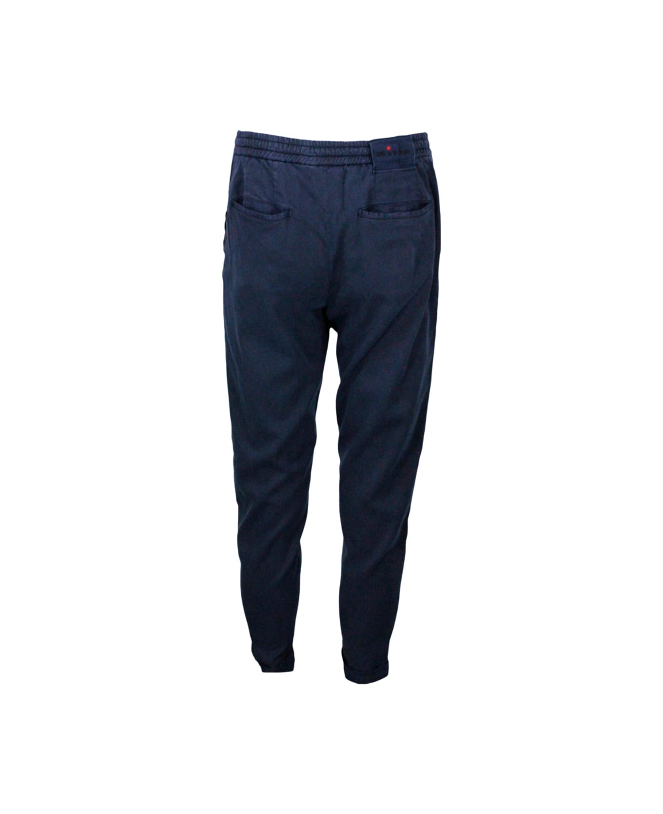 Kiton Soft Trousers With Elastic Waist - Blu