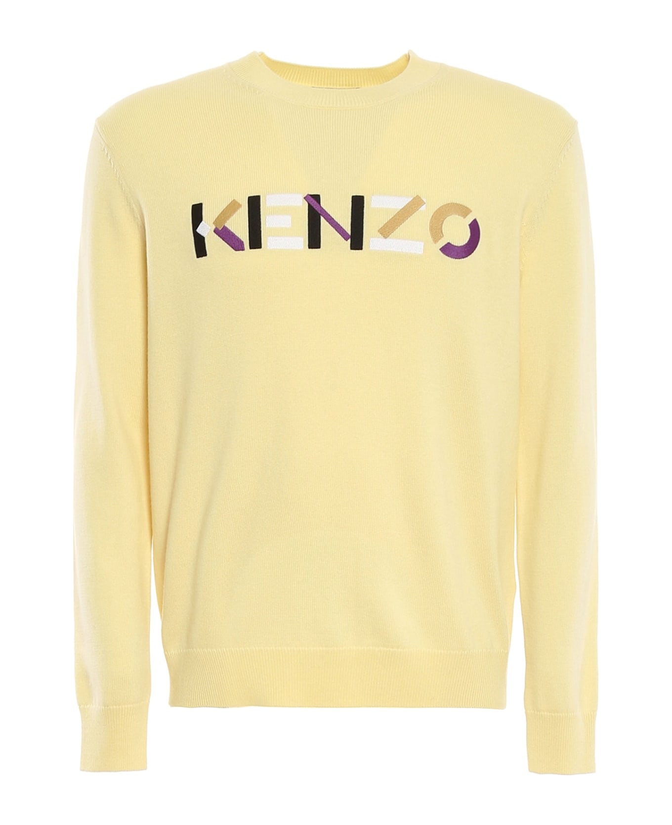 Kenzo Logo Wool Sweater - Yellow