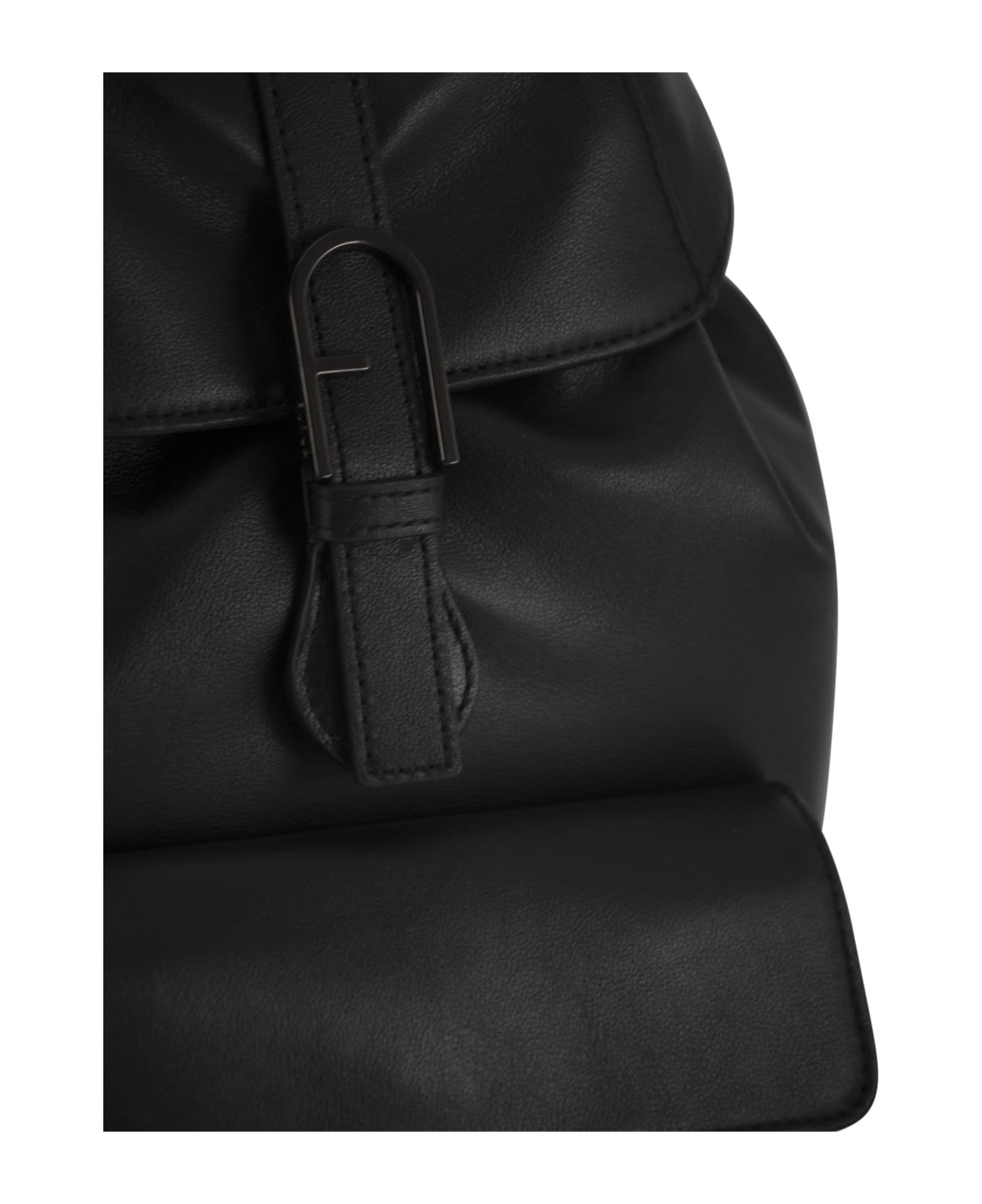 Furla Flow - Leather Backpack - Black