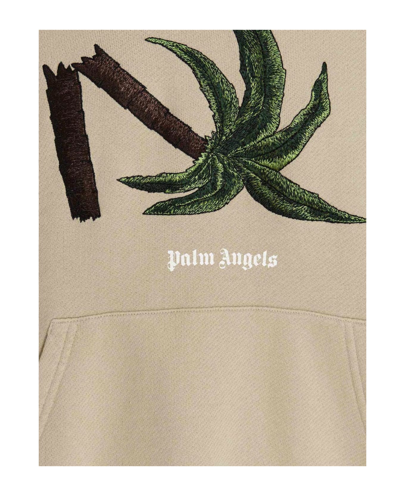 Palm Angels 'broken Palm' Hoodie - Beige フリース