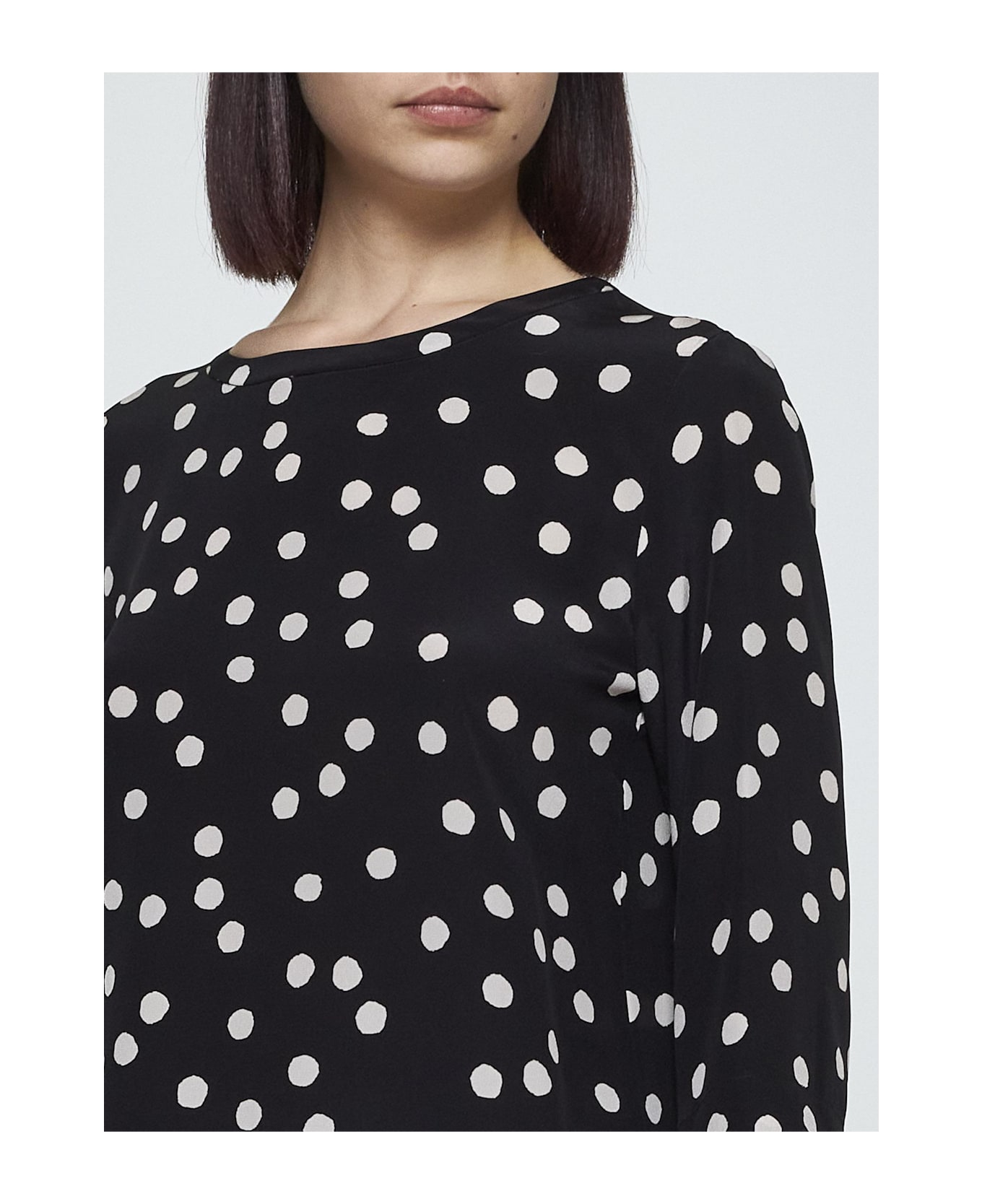 'S Max Mara Arturo Polka-dot Silk Blouse