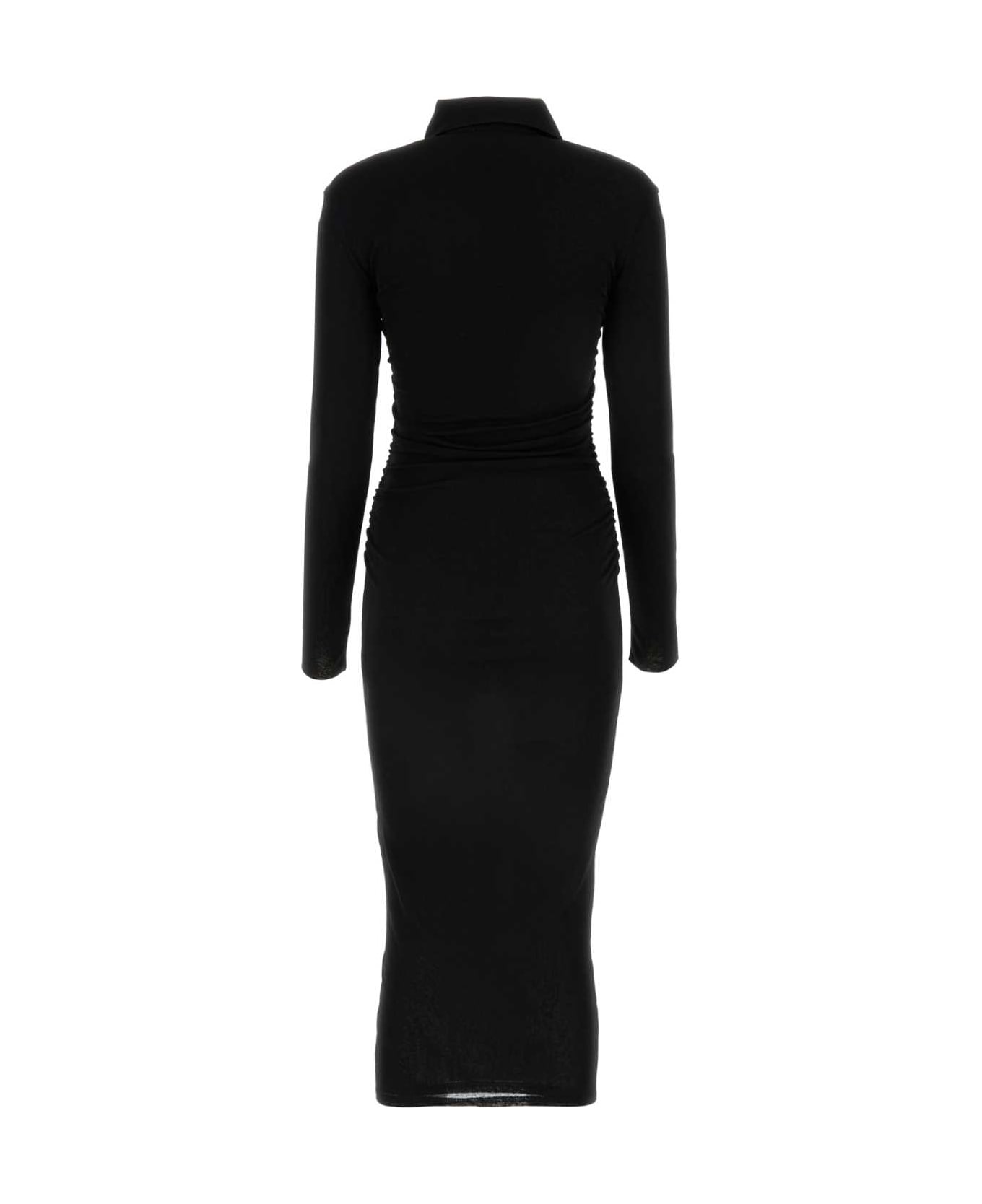 Nanushka Black Polyester Polo Dress - BLACK