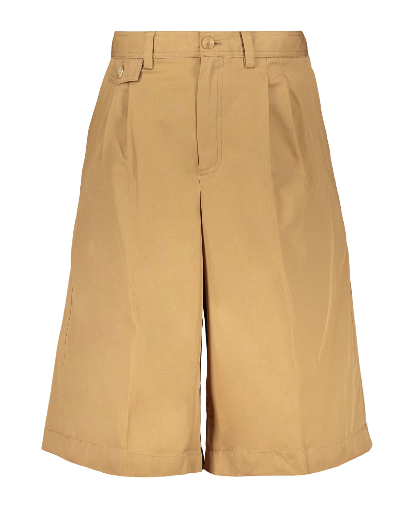 Burberry Cotton Bermuda Shorts - Camel