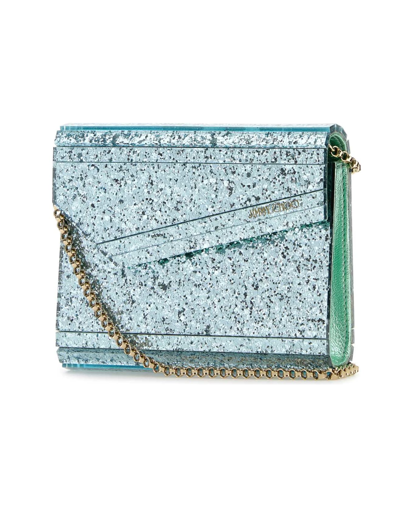 Jimmy Choo Embellished Acrylic Candy Clutch - AQUAGREEB