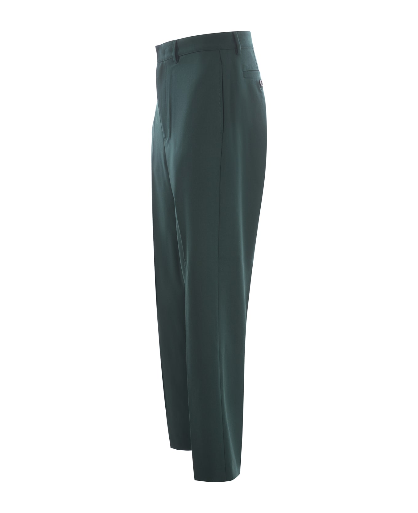Department Five Trousers Department Five In Wool Blend - Verde scuro