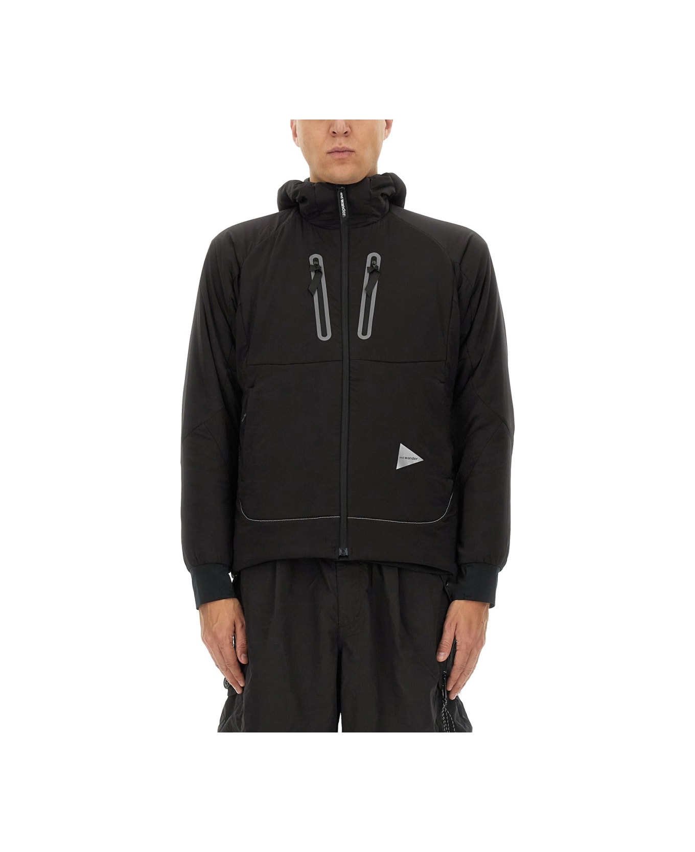 And Wander "alpha Air" Sweatshirt - BLACK