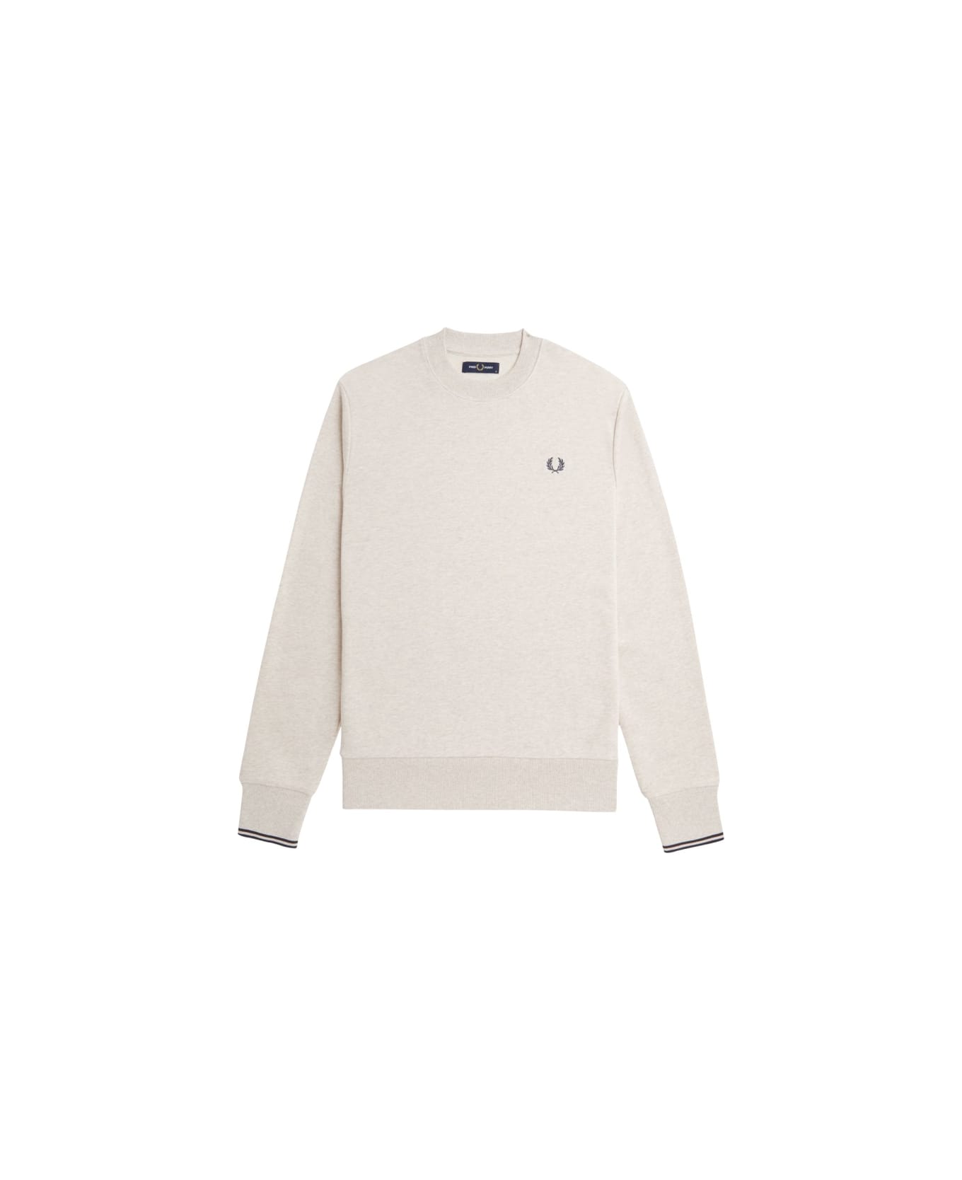 Fred Perry Sweatshirt With Logo Embroidery - BEIGE