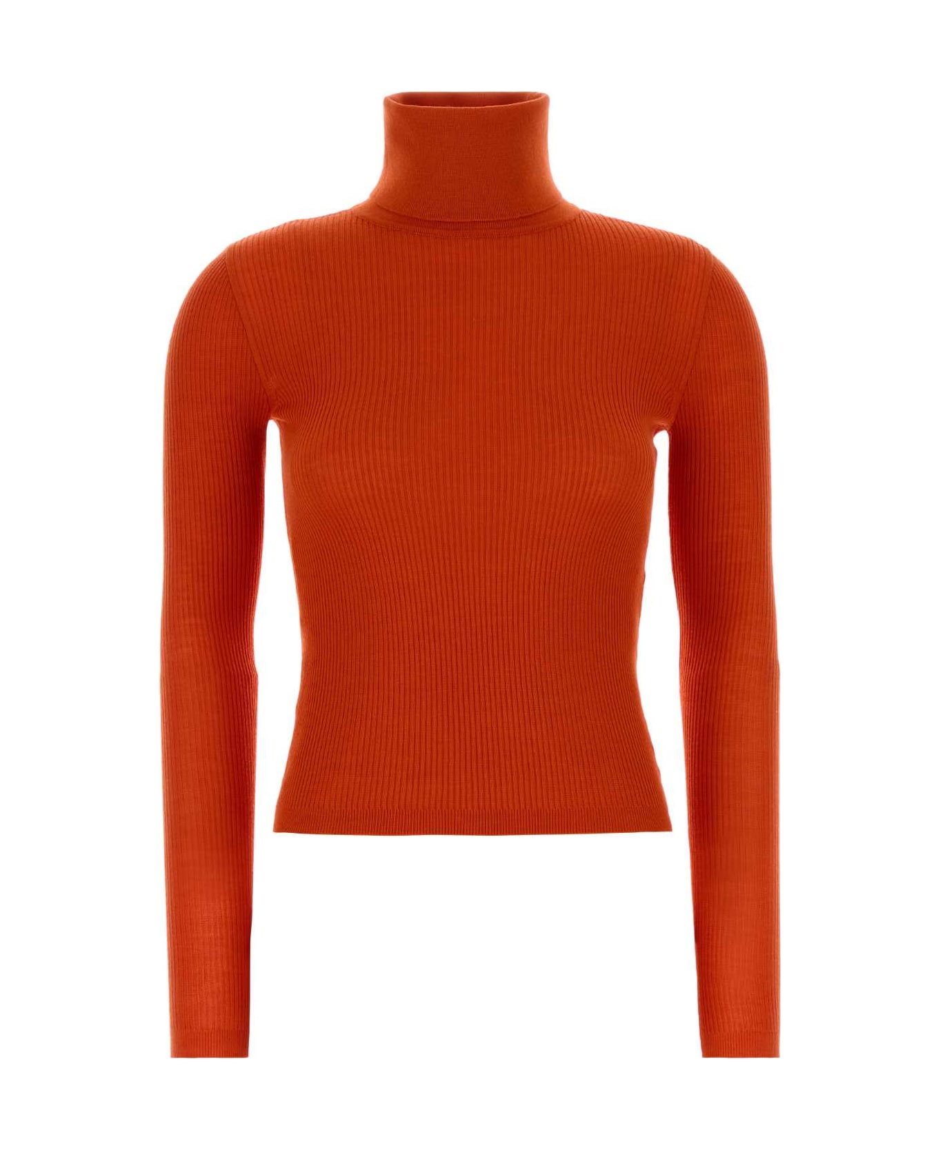 Saint Laurent Orange Cashmere Blend Sweater - ORANGE