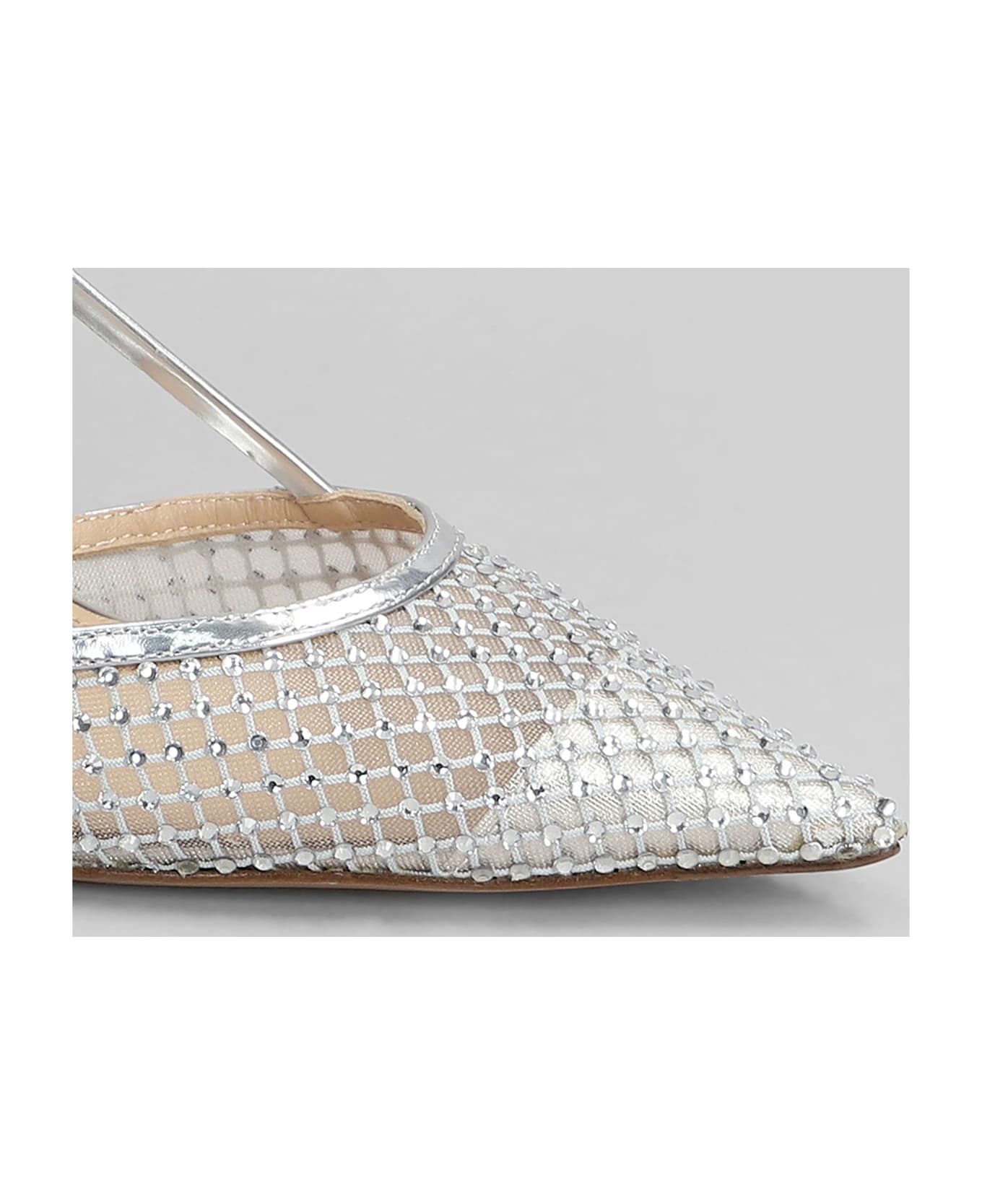 Lola Cruz Carmen Pump 85 Pumps In Silver Leather - silver