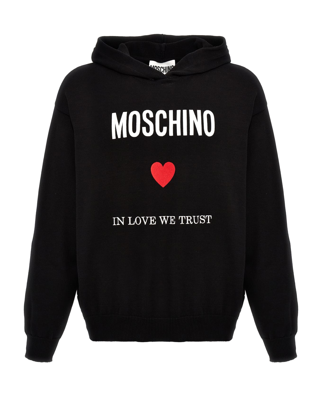 Moschino 'in Love We Trust' Hoodie - Black  