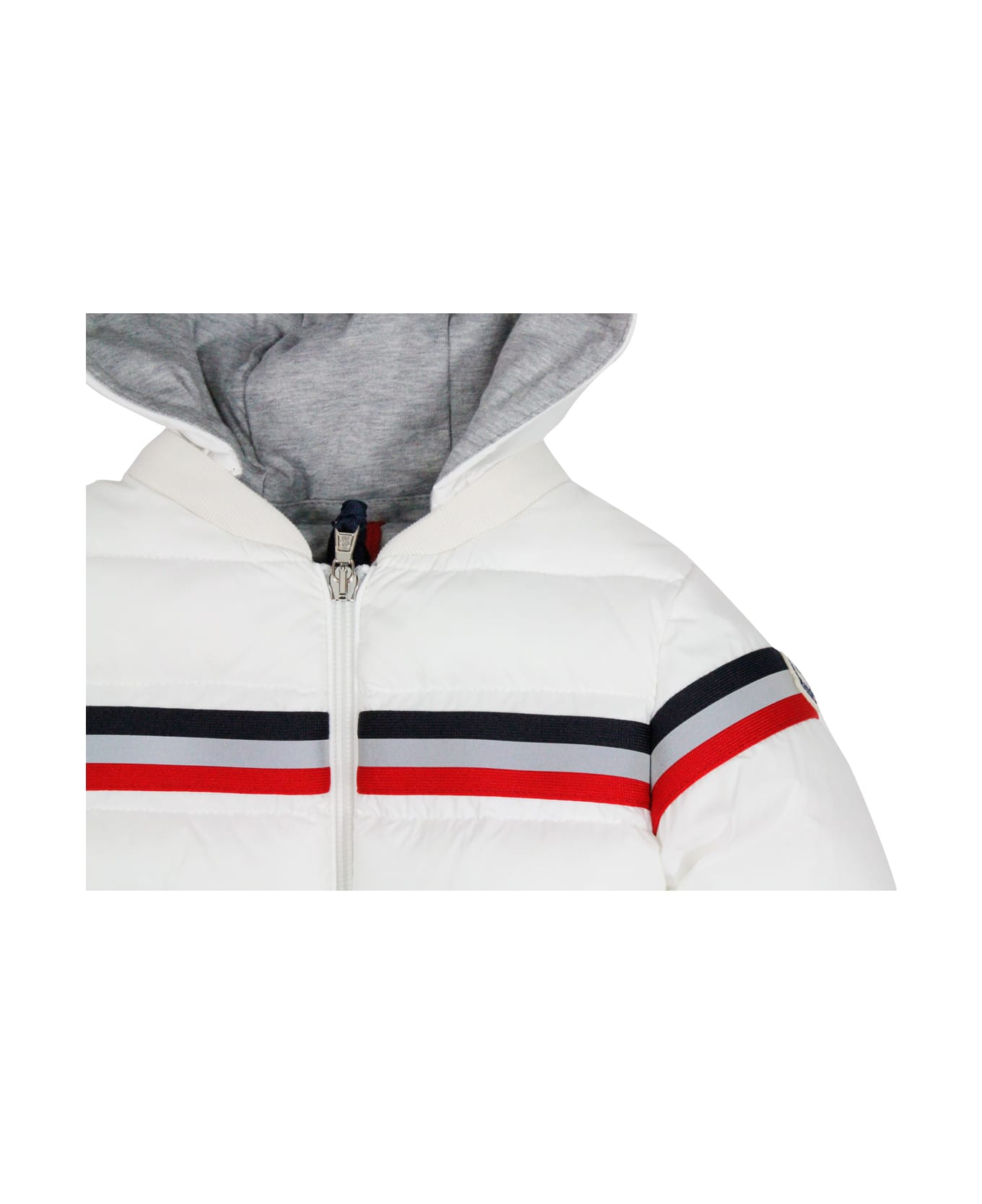 Moncler Perd Down Jacket With Hood - White