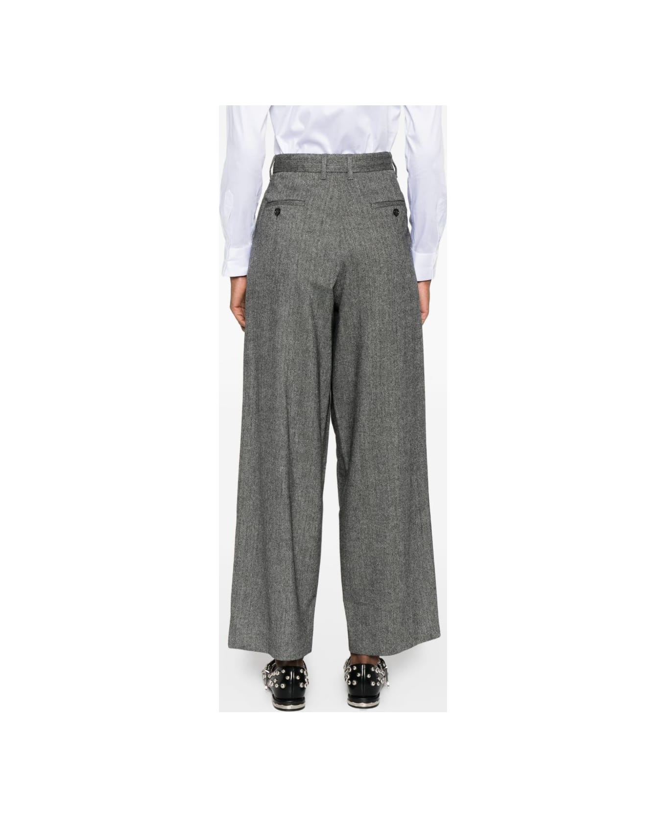 
S Max Mara Pleated Trousers - Grey