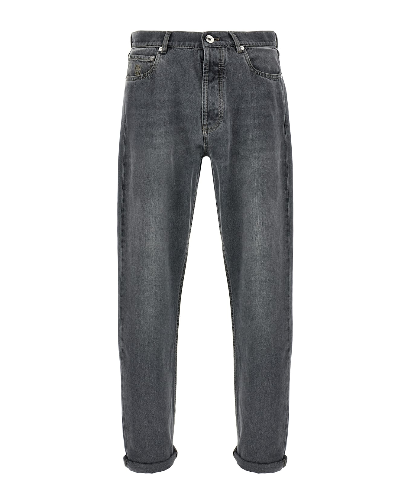 Brunello Cucinelli Garment-dyed Jeans - Gray
