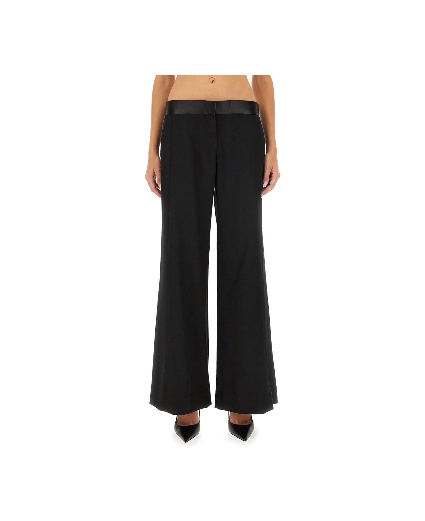 Victoria Beckham Wool Pants - BLACK