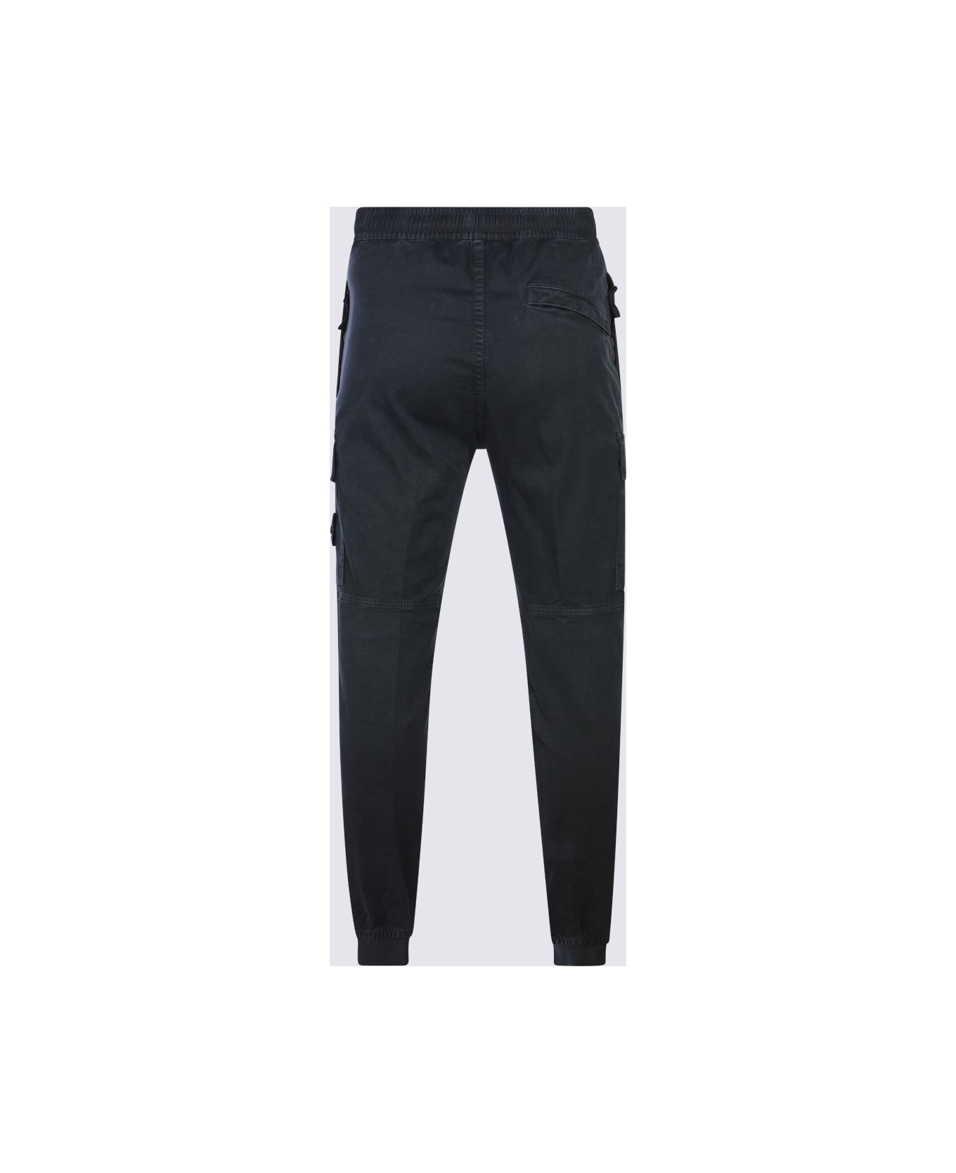 Stone Island Black Cotton Pants - BLACK