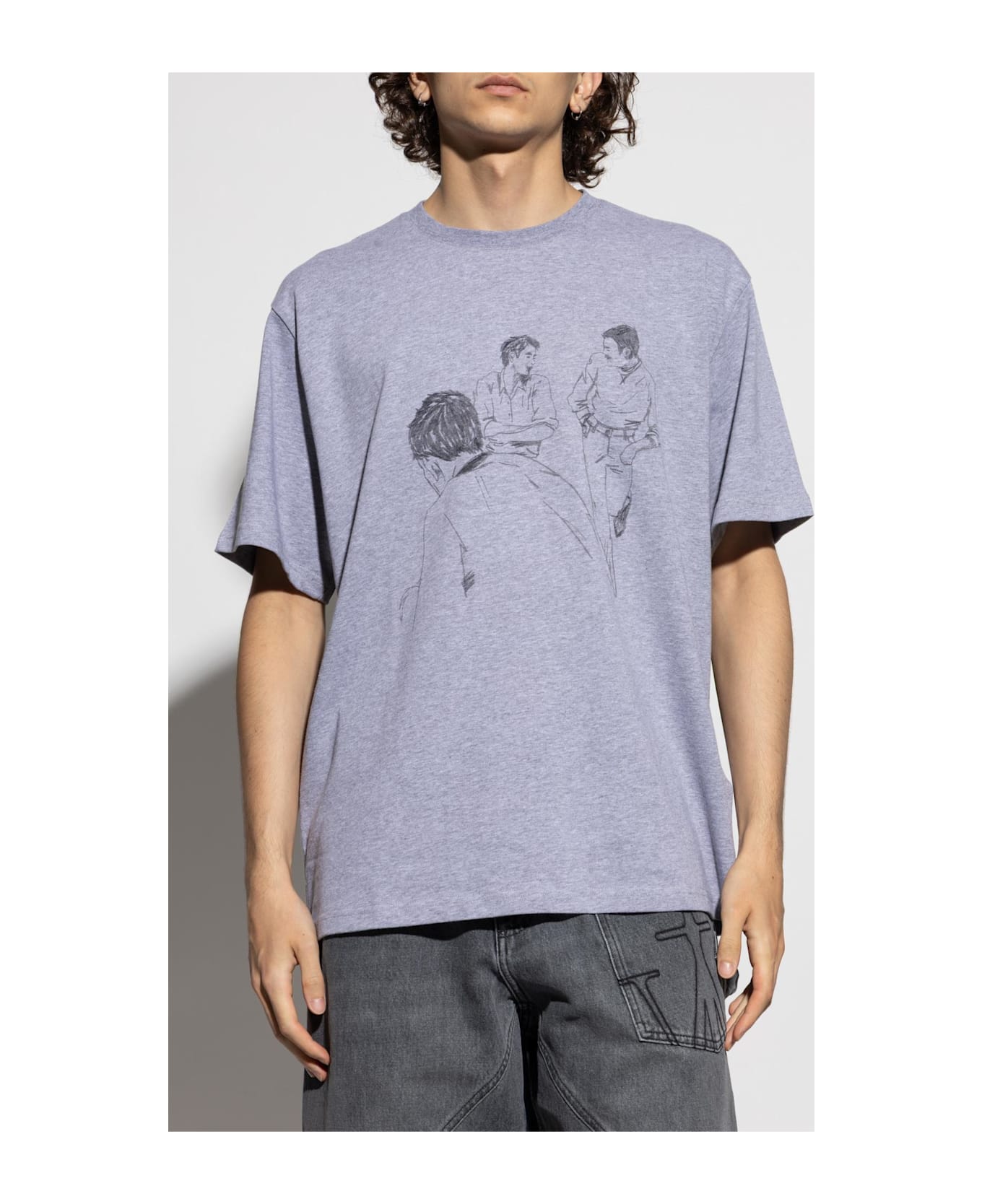 J.W. Anderson Jw Anderson Printed T-shirt - Grey