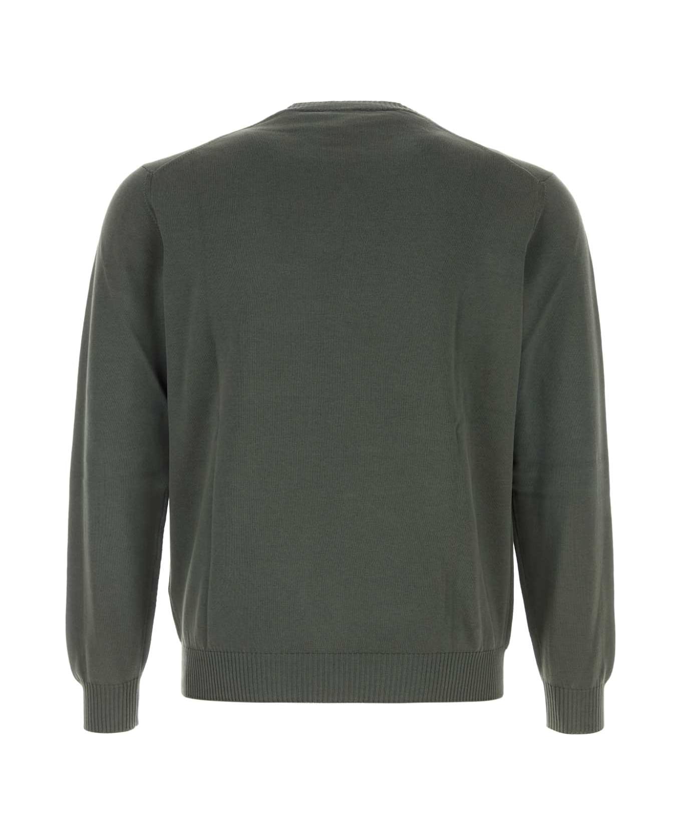 Fedeli Sage Green Cotton Sweater - 192