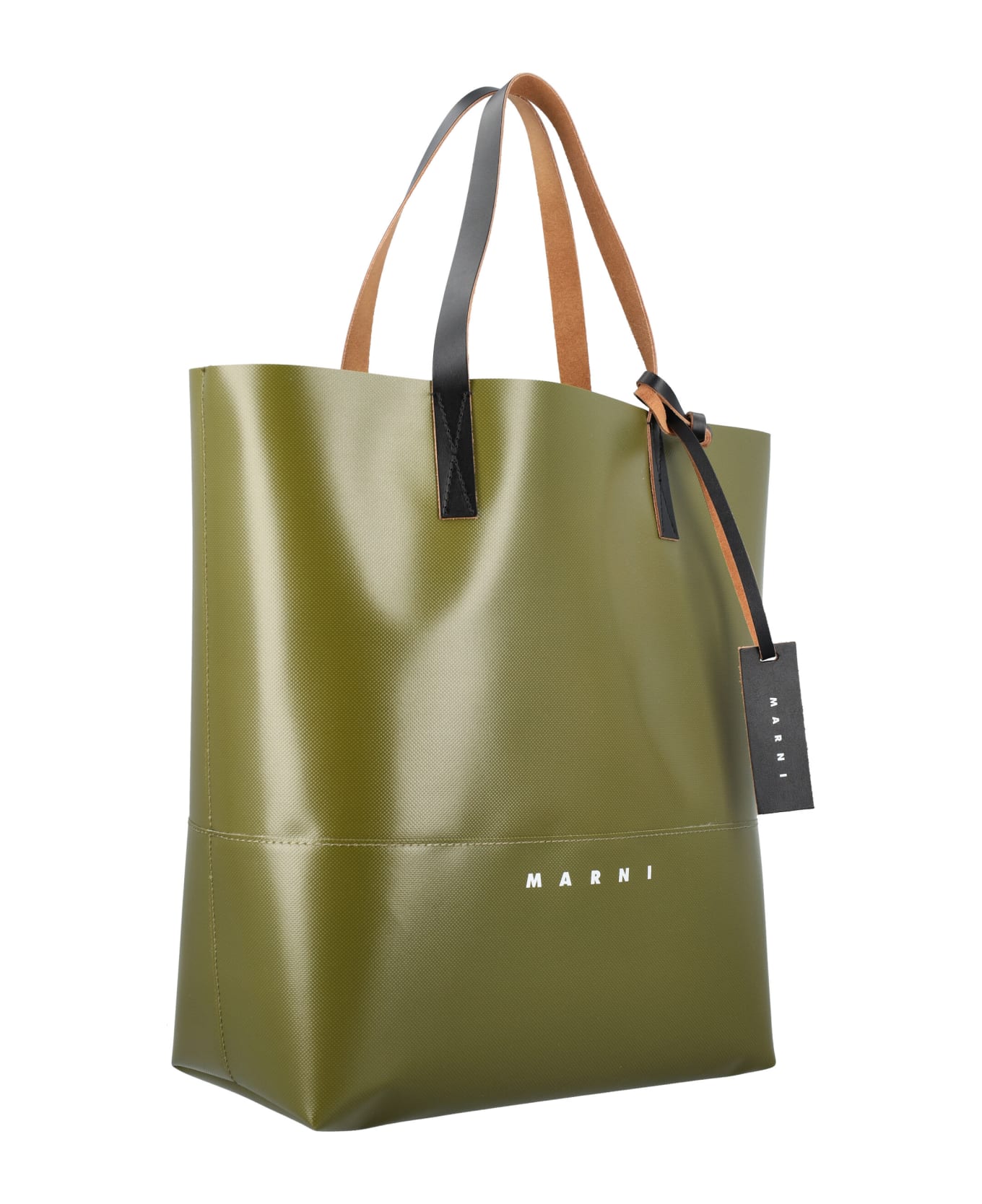Marni Tribeca Shopping Bag - MILITARY GREEN トートバッグ